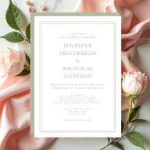 Elegant Formell Sage Grönt Bröllop