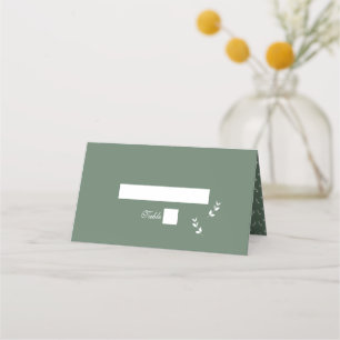 Elegant Formell Sage Oliv grönt skript Bröllop Placeringskort