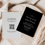 Elegant Formell svart fram och bak Bröllop Inbjudningar<br><div class="desc">Den här elegantens formella inbjudan till svartlistning är perfekt för ett rustiskt bröllop. Utformningen har ett calligrafteckensnitt för elegant i en svart och vit bakgrund för att försköna händelsen.</div>