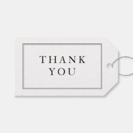 Elegant Formell svart vit Bröllop Tack Presentetikett