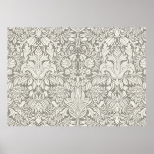 elegant formell vit damastspets brokad poster