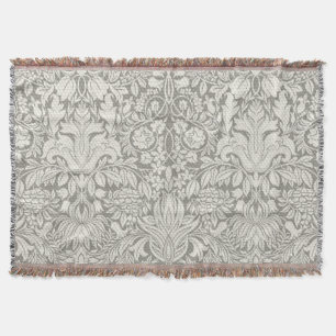elegant formell vit damm snöre brocade mysfilt