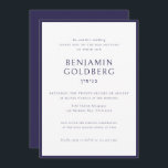 Elegant Formellt blått Ram Pub Bat mitzvah Inbjudningar<br><div class="desc">Elegant Formell Bat mitzvah inbjudan till Blått Ram Pub</div>