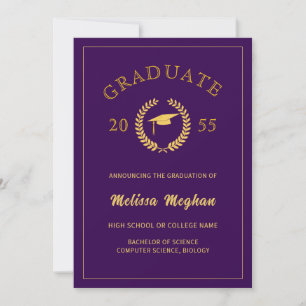 Elegant Formellt Laurel Wandemin Guld Cap Studente Meddelande