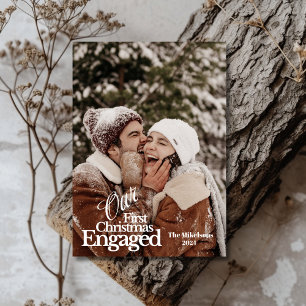 Elegant Första jul Engagerad Julkort