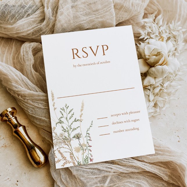 Elegant Första skriptet Monogram Black Bröllop OSA Kort (Skapare uppladdad)