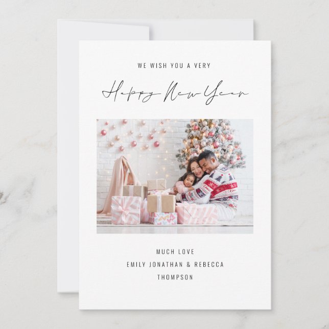 Elegant Foto 2026 Kalender Gott Nytt År Julkort (Framsida)
