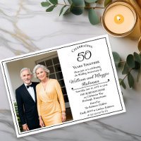 Elegant foto 50-års bröllopsjubileumsfest