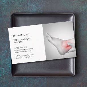 Elegant Foto av Womans Ankle Doktor Visitkort