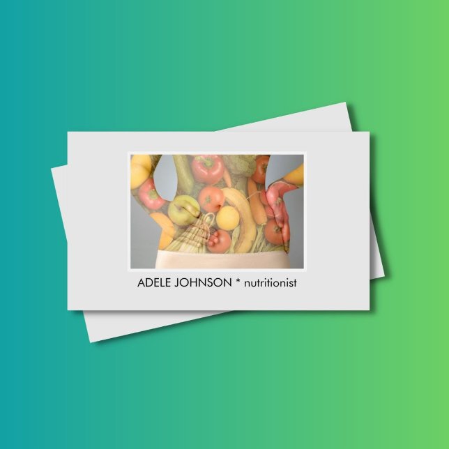 Elegant Foto Body Nutritionist Dietitian Visitkort (Skapare uppladdad)