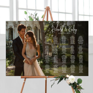 Elegant foto bröllop 20 bord poster
