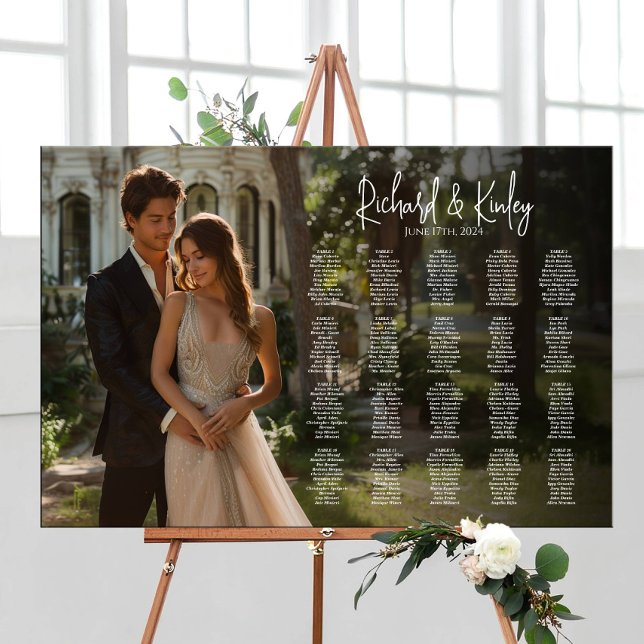 Elegant foto bröllop 20 bord poster (Skapare uppladdad)
