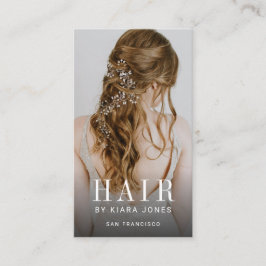 Elegant Foto Cascading Hair Hair Stylist Visitkort