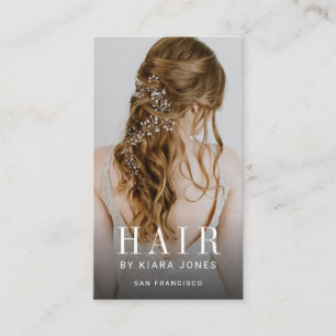 Elegant Foto Cascading Hair Hair Stylist Visitkort