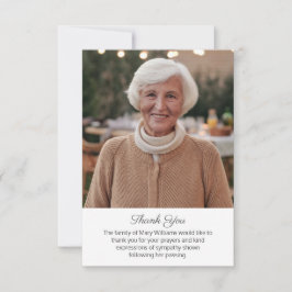 Elegant Foto - enkel begravningsbild Tack