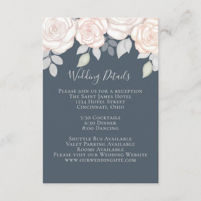 Elegant Foto för  Blommigt med vattenfärg Tilläggskort (Framsida)