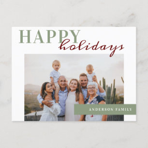 Elegant Foto Glad helg Family Postcard Vykort