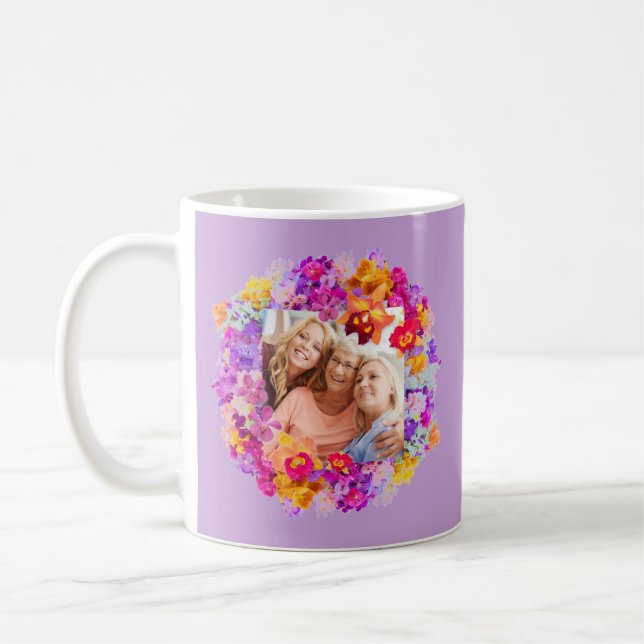 Elegant-foto lila blommor Nana  Kaffemugg (Vänster)