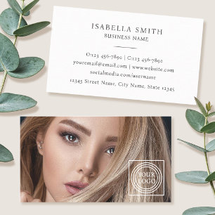 Elegant Foto Logotyp Minimalistisk Professionell Visitkort