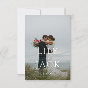 Elegant Foto med modern typografi-OSA kort