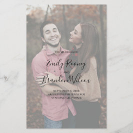 Elegant Foto Modern Bröllopsprogram