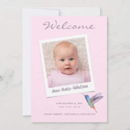 Elegant Foto Modern Många-foton Födelse Meddelande