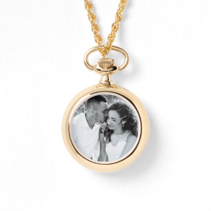 Elegant Foto Modern Minimalist Necklace Watch Armbandsur