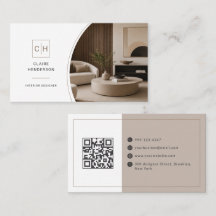 Elegant Foto Monogram QR-kod Designerare