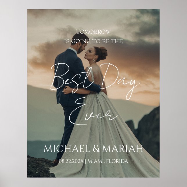 Elegant Foto Natten Före Övningsmiddagen  Poster (Framsidan)