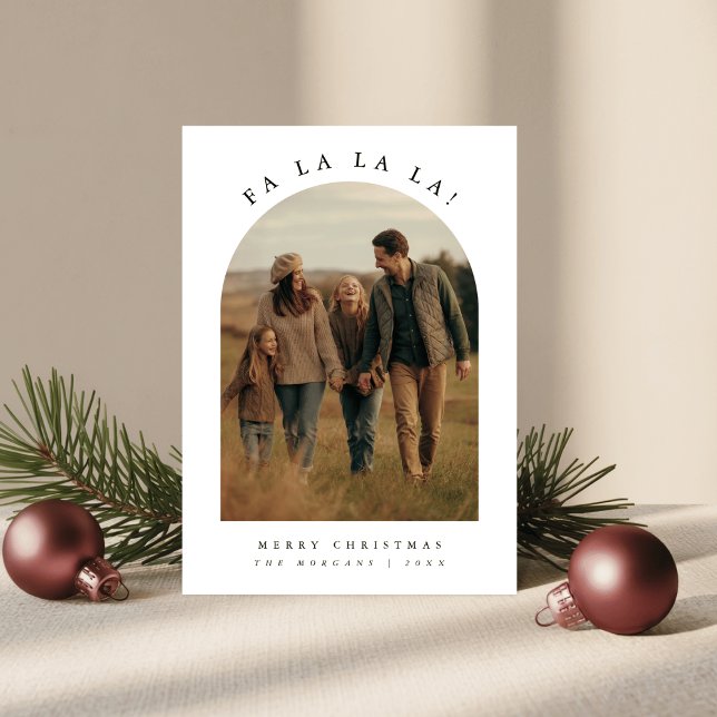 Elegant Foto och text | Fa La julkort (Skapare uppladdad)