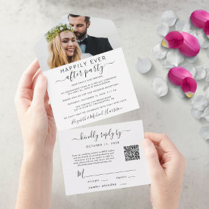 Elegant Foto QR-kod Bröllopsmottagning