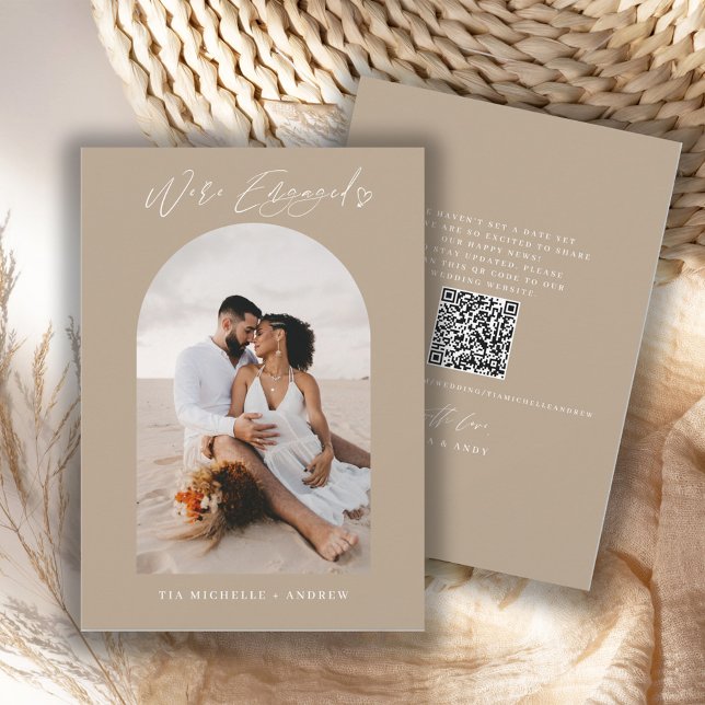 Elegant foto QR-kod för bröllops- och förlovningsa Inbjudningar (Skapare uppladdad)