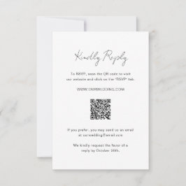 Elegant Foto QR-kod Modern Bröllop OSA Kort