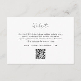 Elegant Foto QR-kod Modern Bröllop Tilläggskort