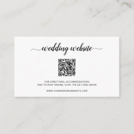 Elegant Foto QR-kod Modern Bröllop Tilläggskort