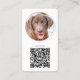 Elegant Foto Rosé Guld Hund Husdjur Sociala Medier Visitkort (Back)