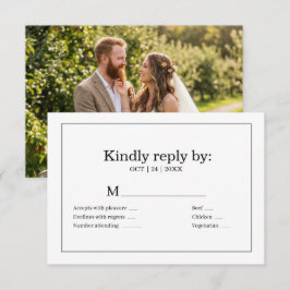 Elegant fotobakgrund Modern minimalistisk bröllops OSA Kort