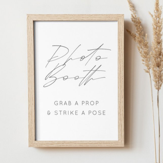 Elegant fotobutiksskylt | Minimalistisk bröllop Poster (Skapare uppladdad)