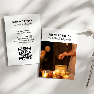 Elegant Fotograf Enkel QR-kod för Sociala Medier Visitkort