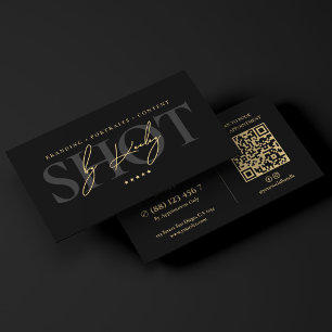 Elegant Fotograf Innehållsskapare Svart Visitkort
