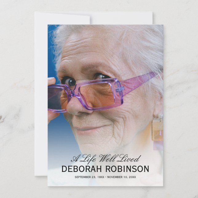 Elegant Fotokollage Tack Kort (Framsida)