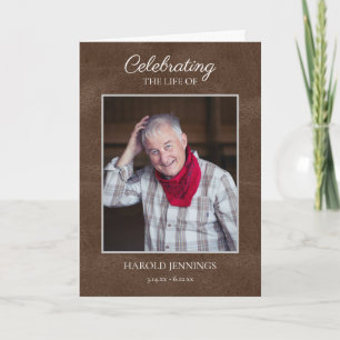 Elegant Fotoläder Struktur-begravningsminnesmärke Program