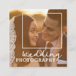 Elegant Fotomall Modern Bröllop-fotoskrivare Fyrkantigt Visitkort