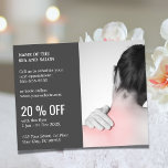 Elegant Fotomassageterapisabatt Flygblad<br><div class="desc">Elegant-flygare,  kupongmall med professionell-studiofoto. Perfekt marknadsföring verktyg för dina kunder. Den här flygaren är fullt anpassade. Du kan enkelt lägga till dina personuppgifter. Kontakta oss om du behöver hjälp med att anpassa den. Du kan matcha den här produkten med affärskort.</div>