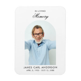 Elegant fotominnesbehållare begravning magnet