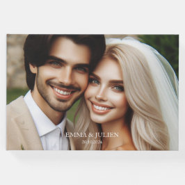 Elegant fotomonogram Dusty Blue Guest Bok