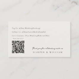elegant fotoqr-kort social-mediekort bröllop visitkort