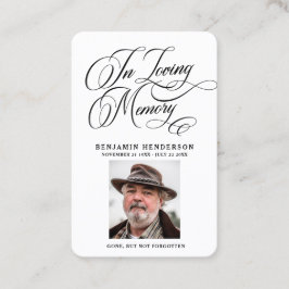 Elegant Fotosympati Funeral Prayer Cards Visitkort