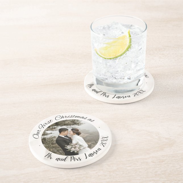 Elegant Fotot bröllop Underlägg vår första jul (Sidan)