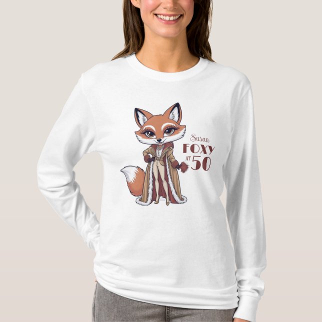 Elegant Fox 50:e Födelsedagsfesten | Proxy vid 50 T Shirt (Framsida)